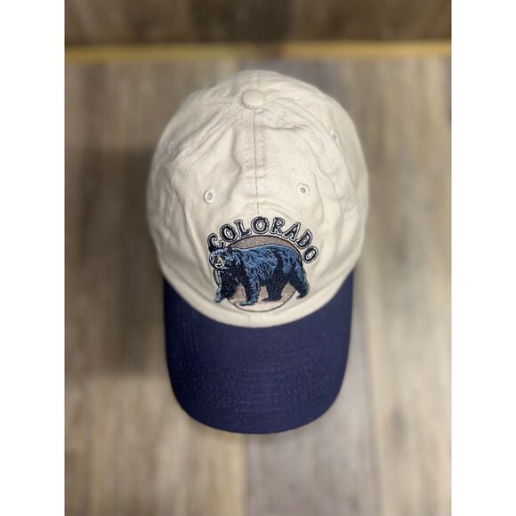 Colorado Bear Souvenir Blue Beige Stitch Baseball Hat Cap by Smith Southwestern - Picture 2 of 8